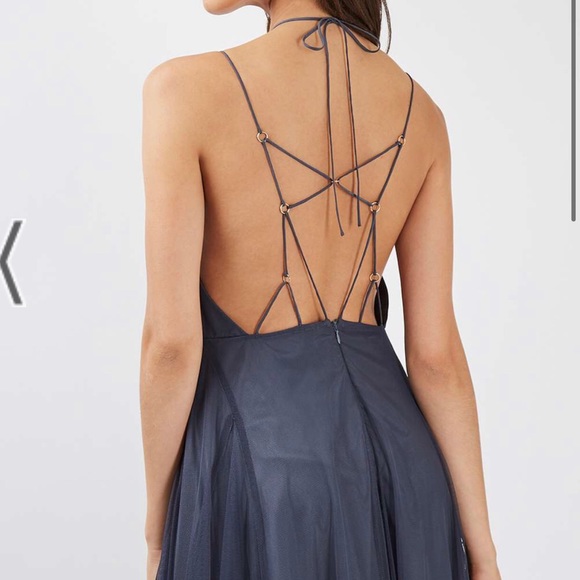 Tulle Lace up Maxi - Picture 3 of 5